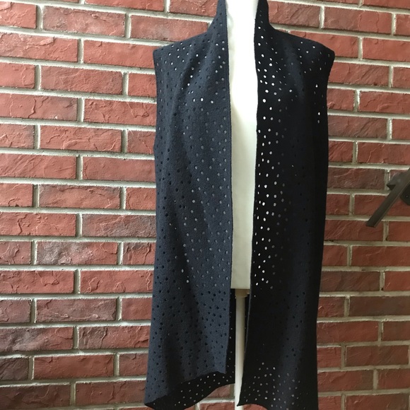 •Unique Wool Long Open Cardigan Wrap Sleeveless Coat Hand Crafted One of a Kind - Picture 5 of 16